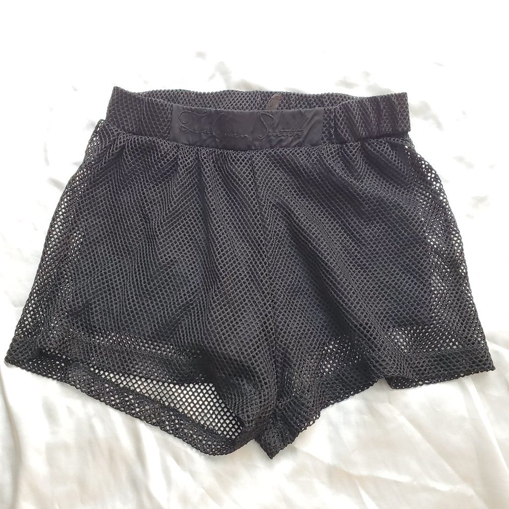 LAQUAN SMITH x ASOS DESIGN Black Mesh Shorts EUC